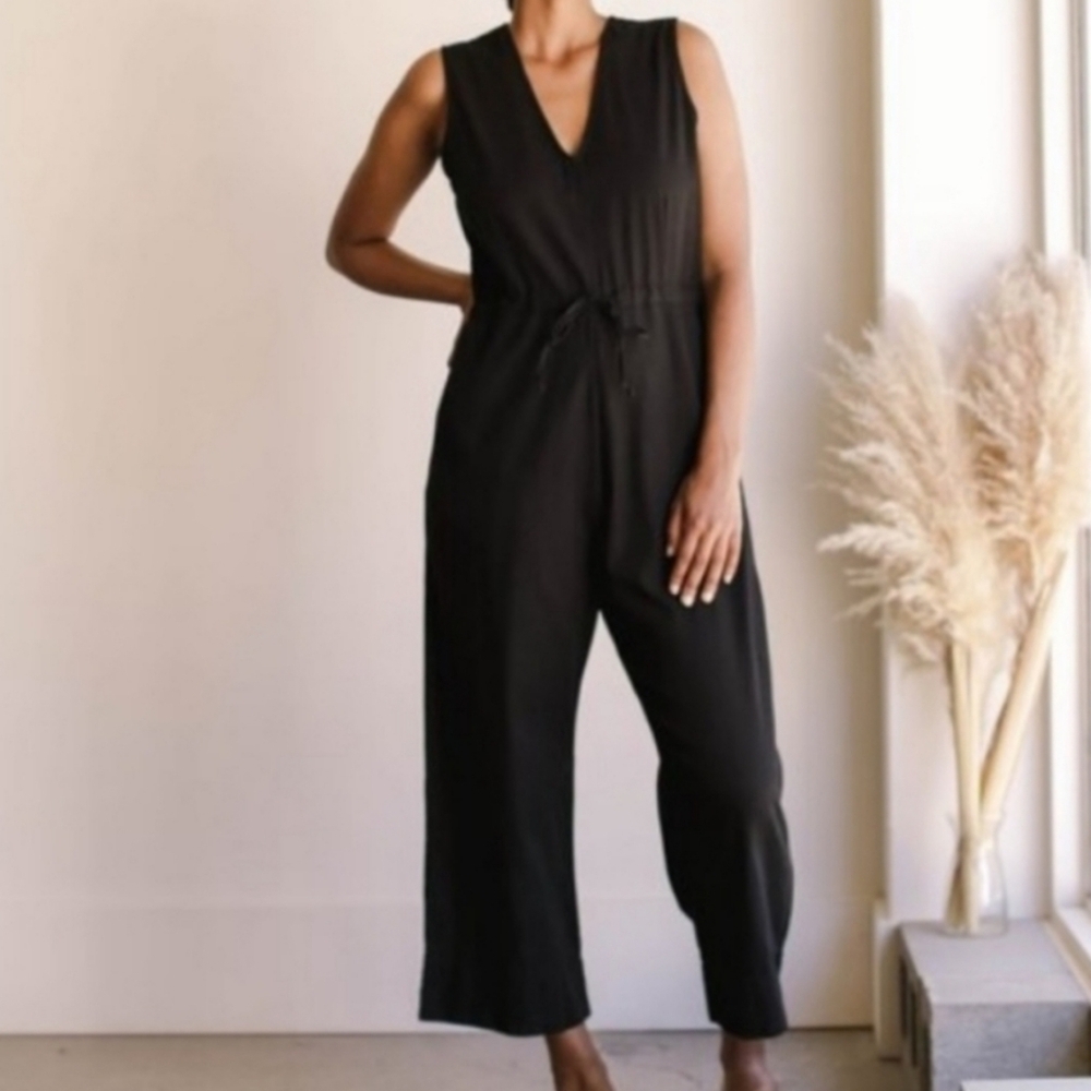 Ali Golden | Cotton Slit-Back Jumpsuit XS